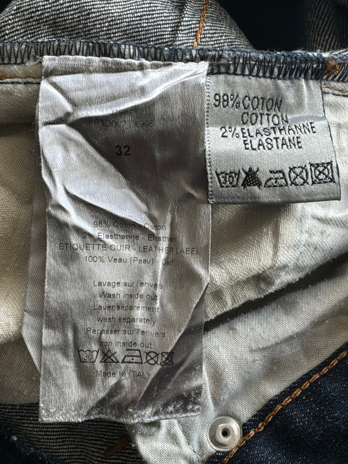 Dior Homme Kva Distressed  Raw Denim Jeans