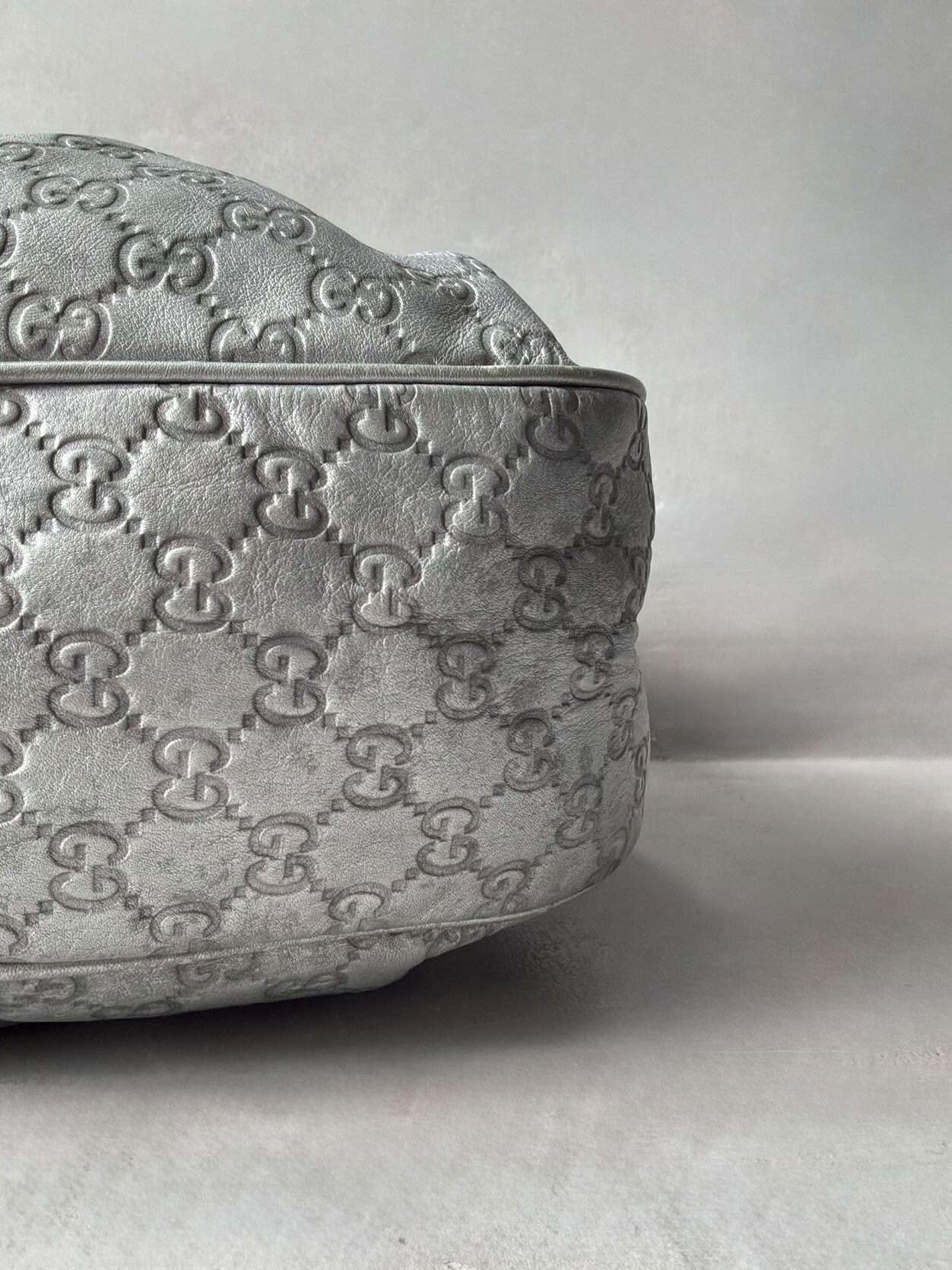 Gucci Monogram Metallic Hobo Bag