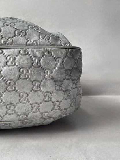 Gucci Monogram Metallic Hobo Bag