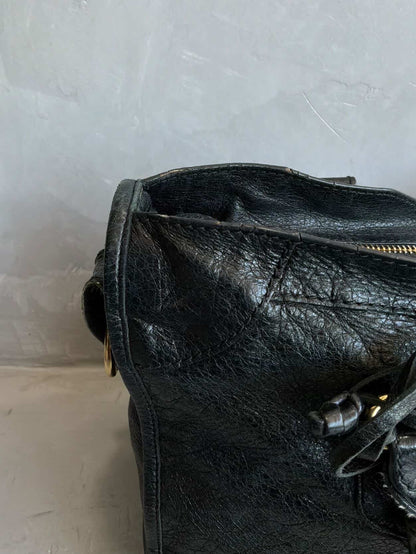 Balenciaga City Classic Medium Black On GHW
