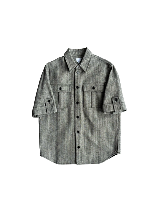 Bottega Venetta Tweed Short Sleeve Shirt