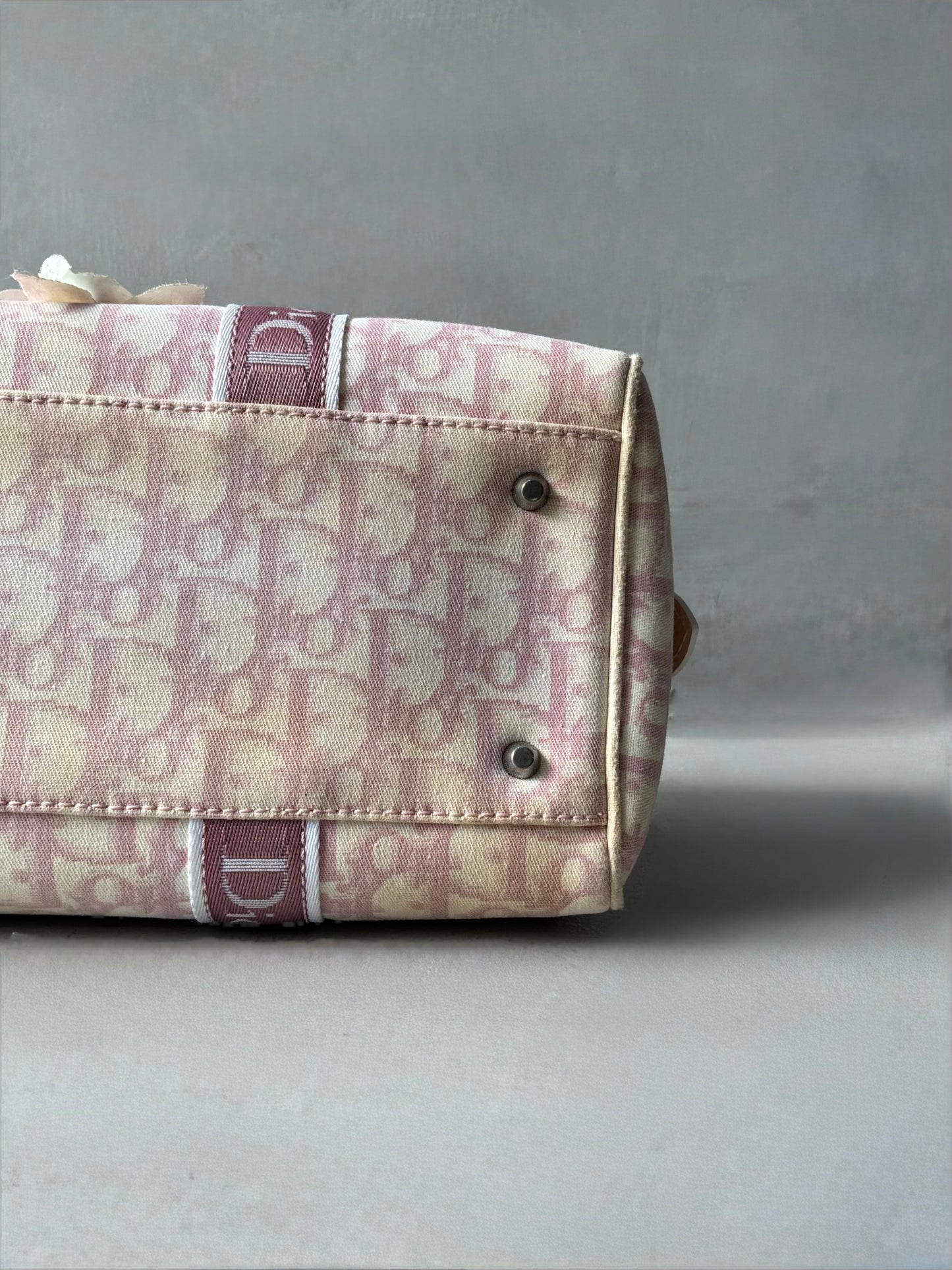 Dior Pink Trotter Flower Boston Bag