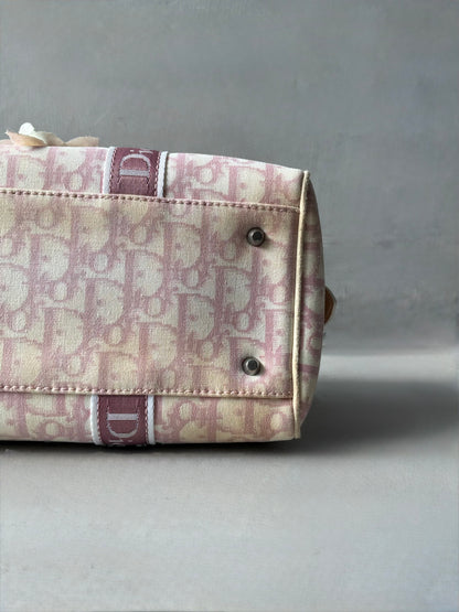 Dior Pink Trotter Flower Boston Bag