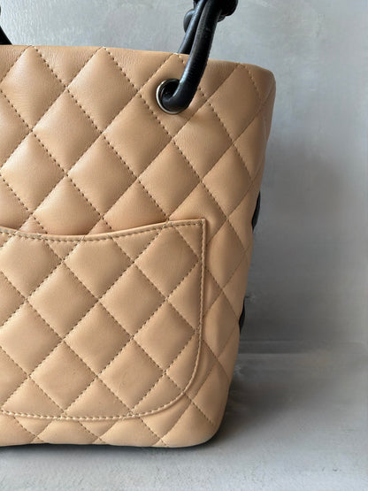 Chanel Cambon Ligne Beige Small Tote Bag