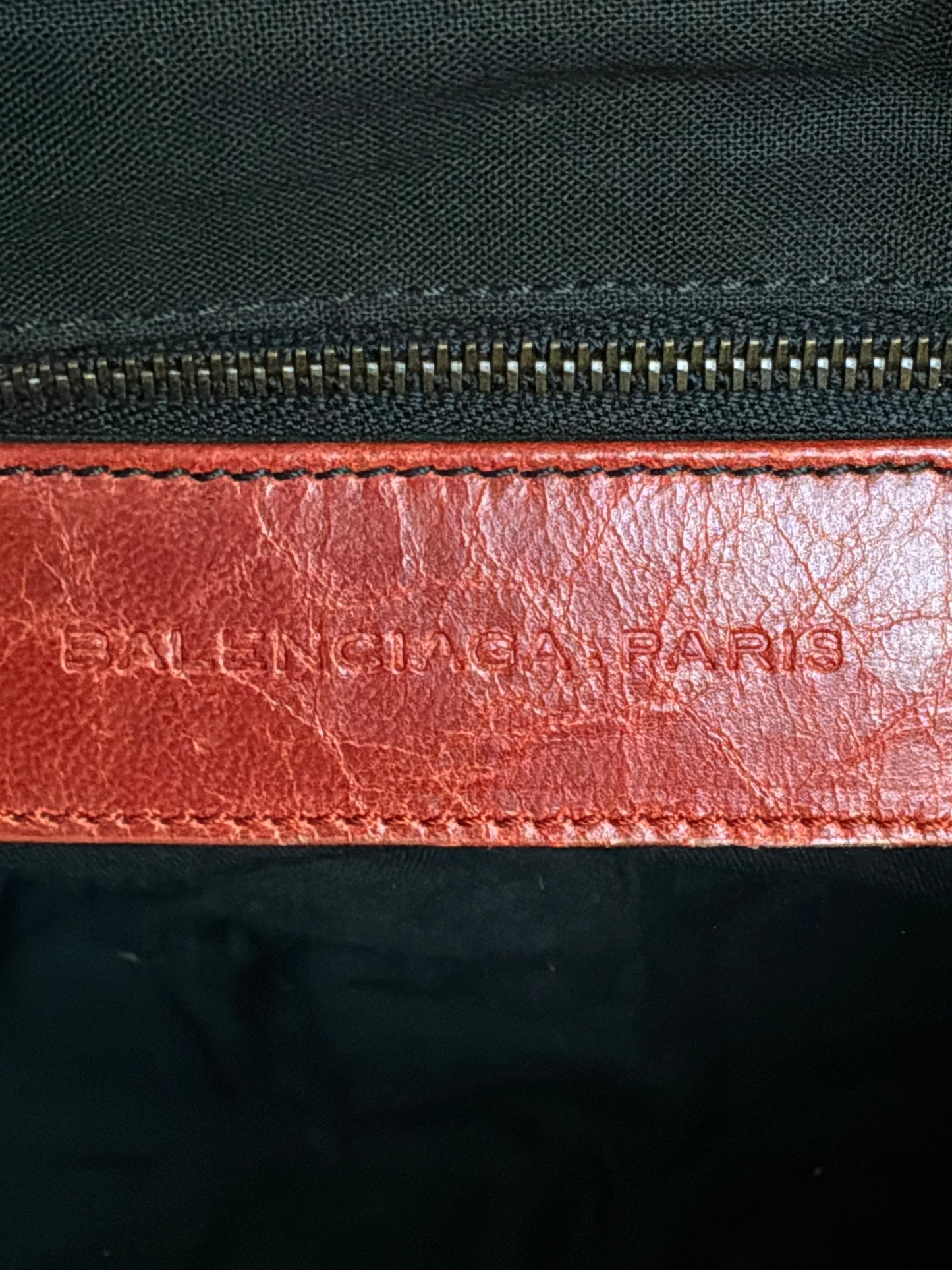 Balenciaga City Twiggy Brown/Orange Brass Hardware