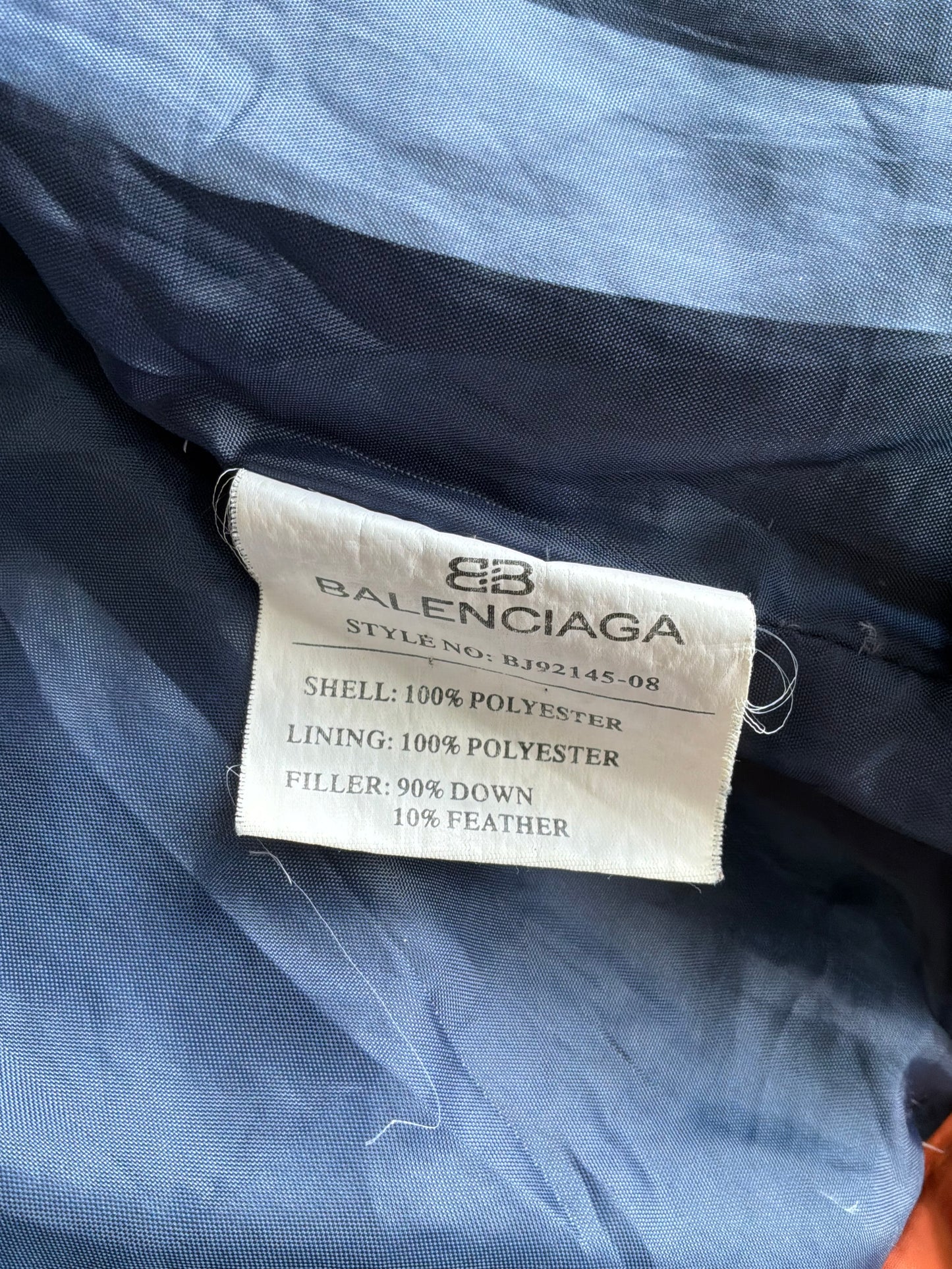 Balenciaga Vintage Orange Puffer Jacket