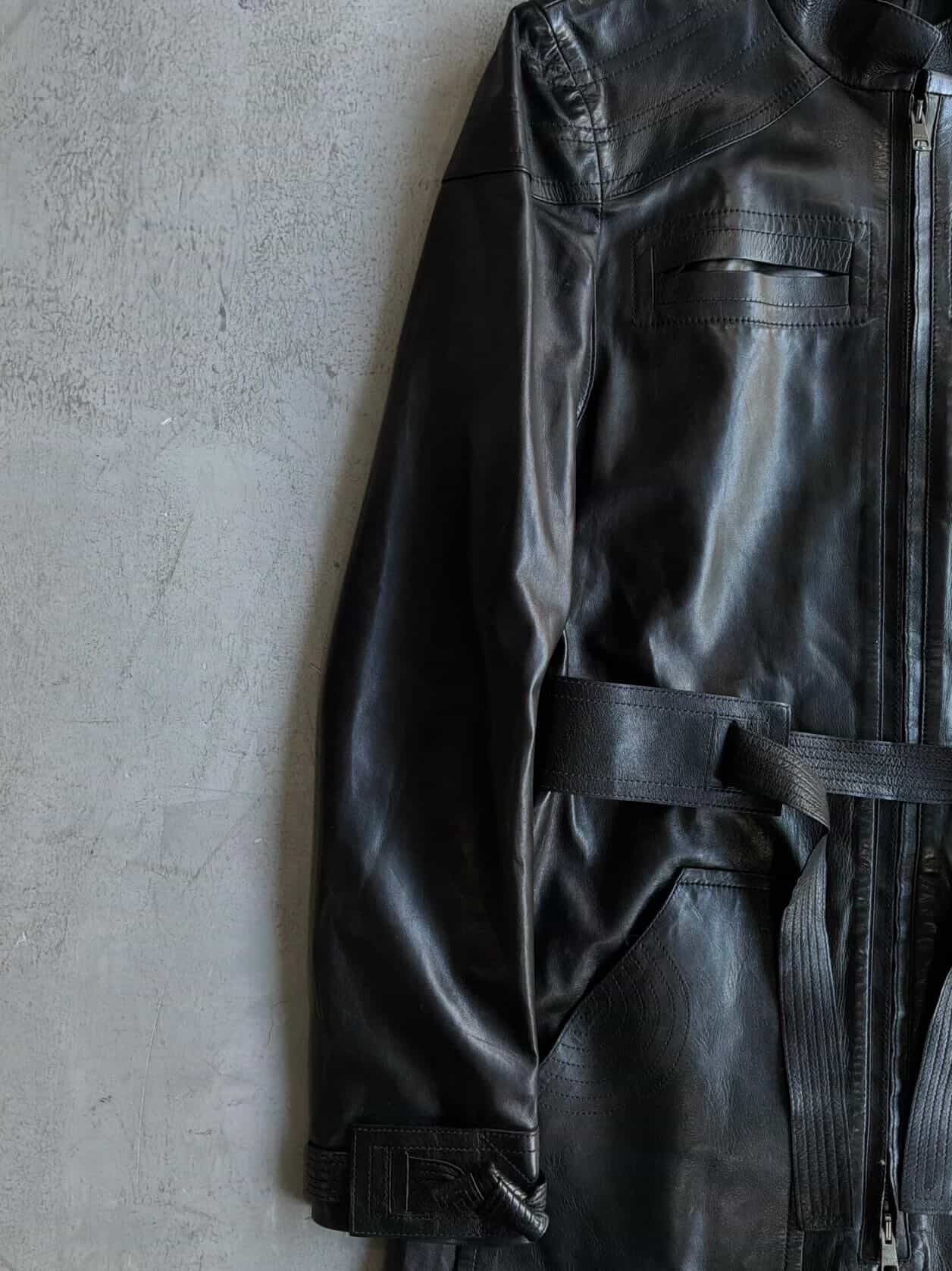 90’s Gucci Tom Ford Era Belted Trench Leather Jacket