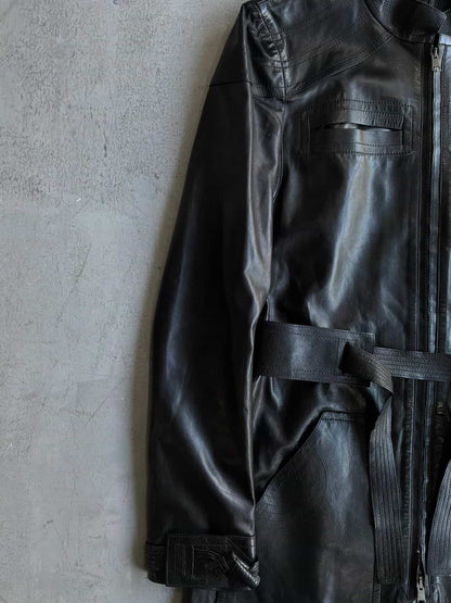 90’s Gucci Tom Ford Era Belted Trench Leather Jacket