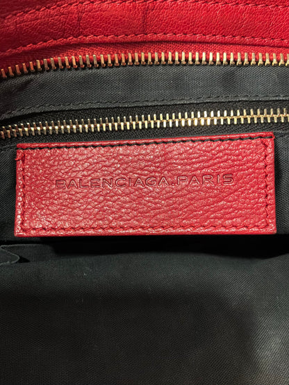 Balenciaga Classic City Red on Gold Lambskin Bag
