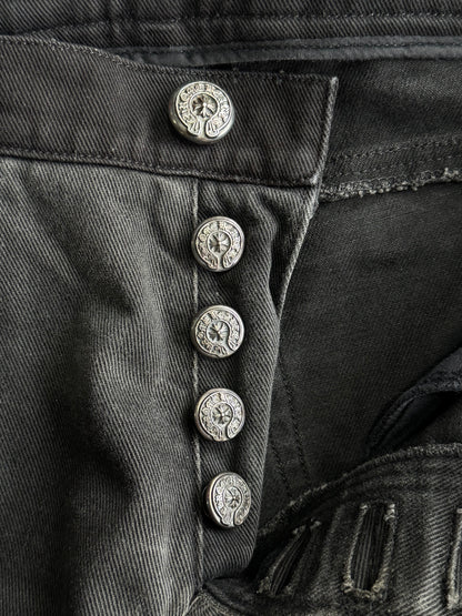 Vintage Chrome Hearts ‘Fleur Knee’ Flare Pants