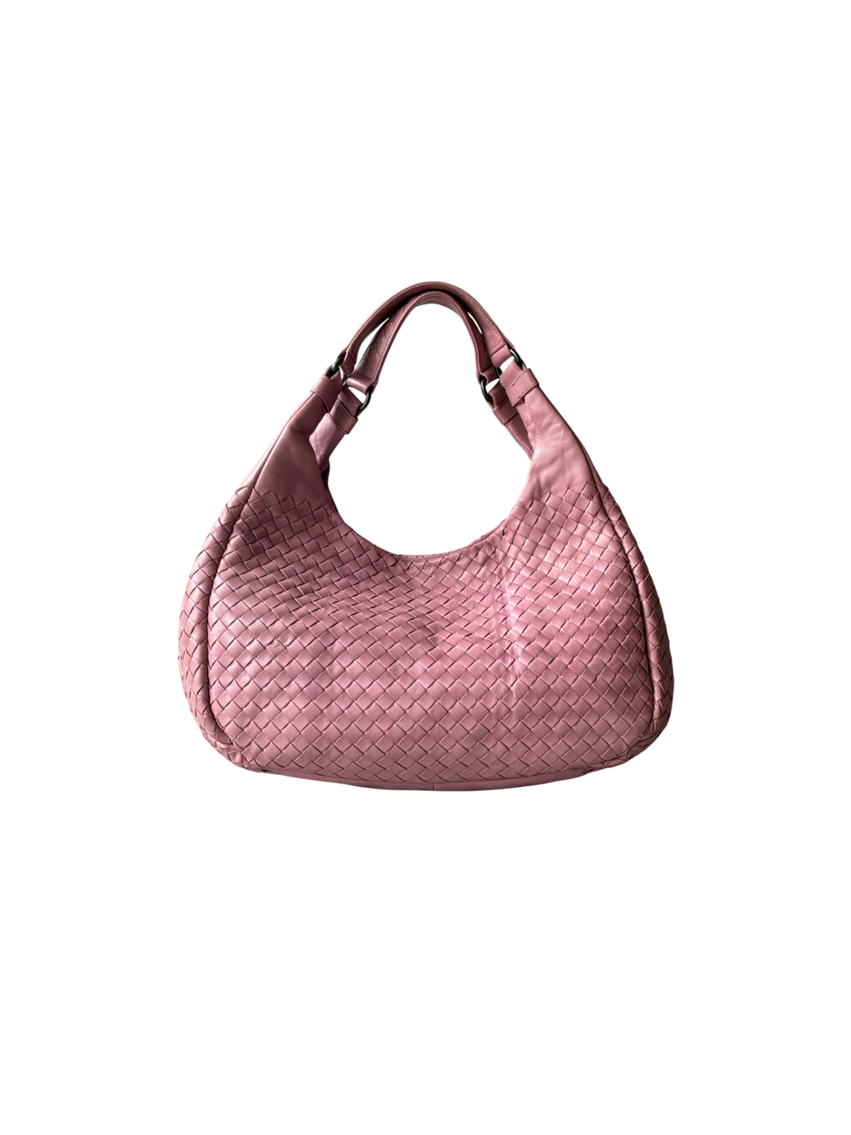 Bottega Veneta Pink Campana Intrecciato Hobo Bag