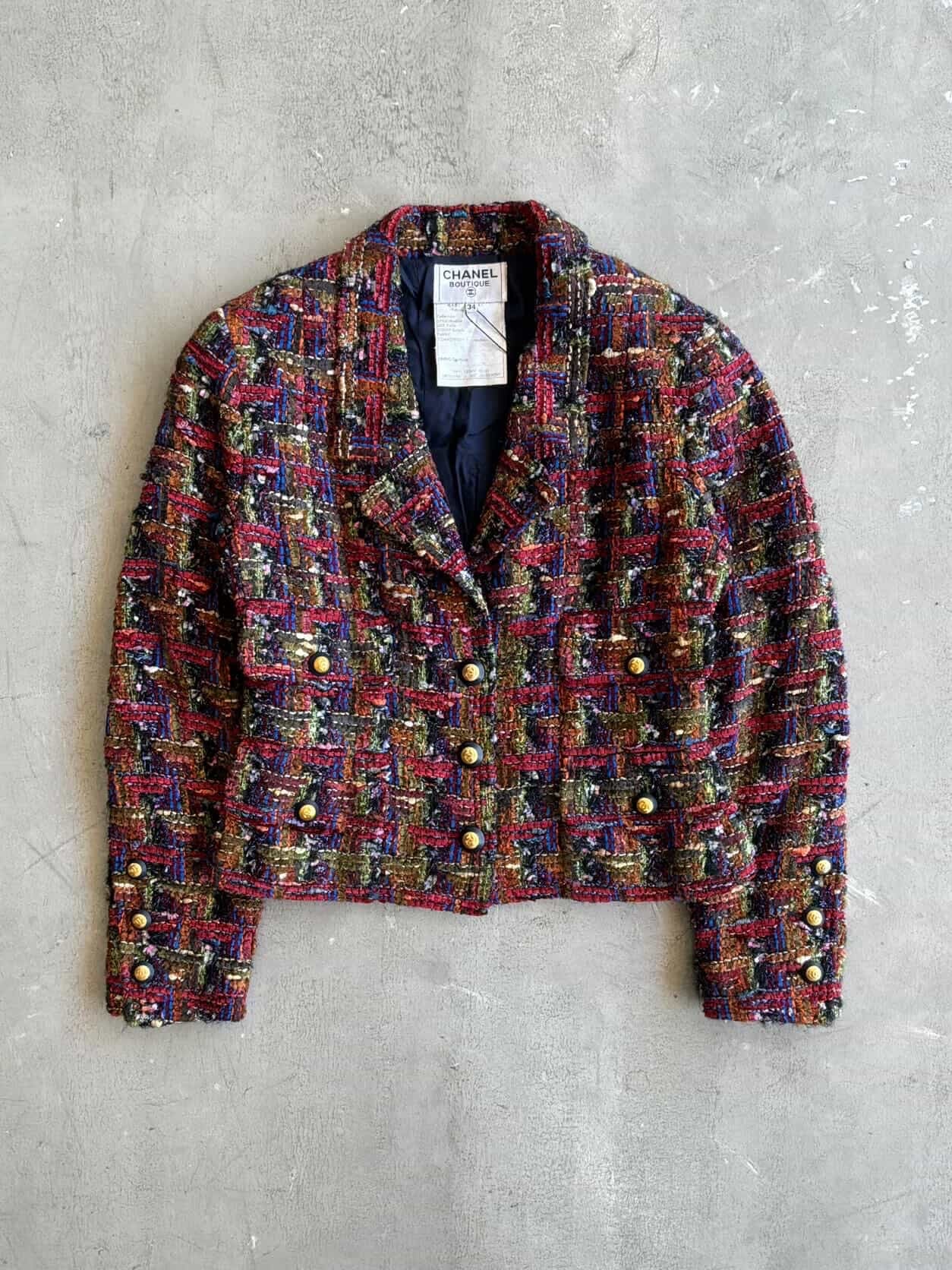1993 Chanel Multicolor Tweed Blazer