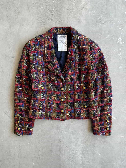 1993 Chanel Multicolor Tweed Blazer