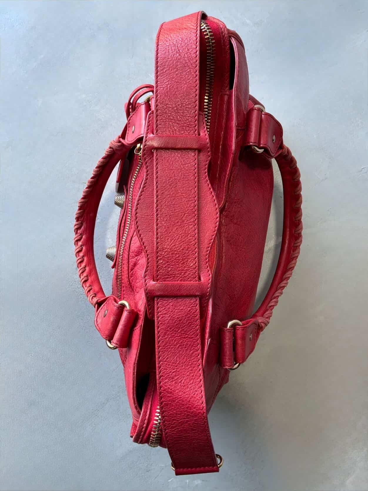 Balenciaga Classic City Giant 21 Bronze Red Lambskin Bag
