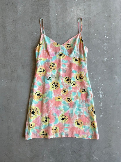 1997 Chanel Abstract Tortoise Silk Dress