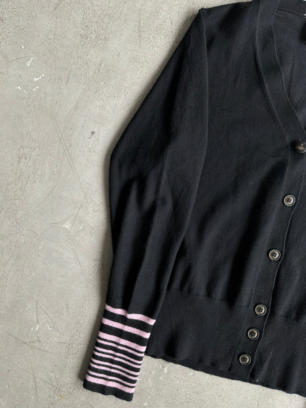 Vivienne Westwood Black Pink Wool Cardigan