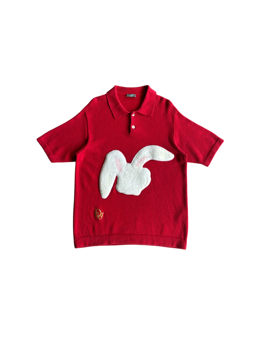 Dior X Erl Rabbit Logo Towel Polo