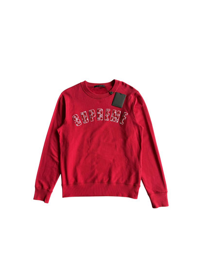 Louis Vuitton X Supreme Spellout Red Sweater