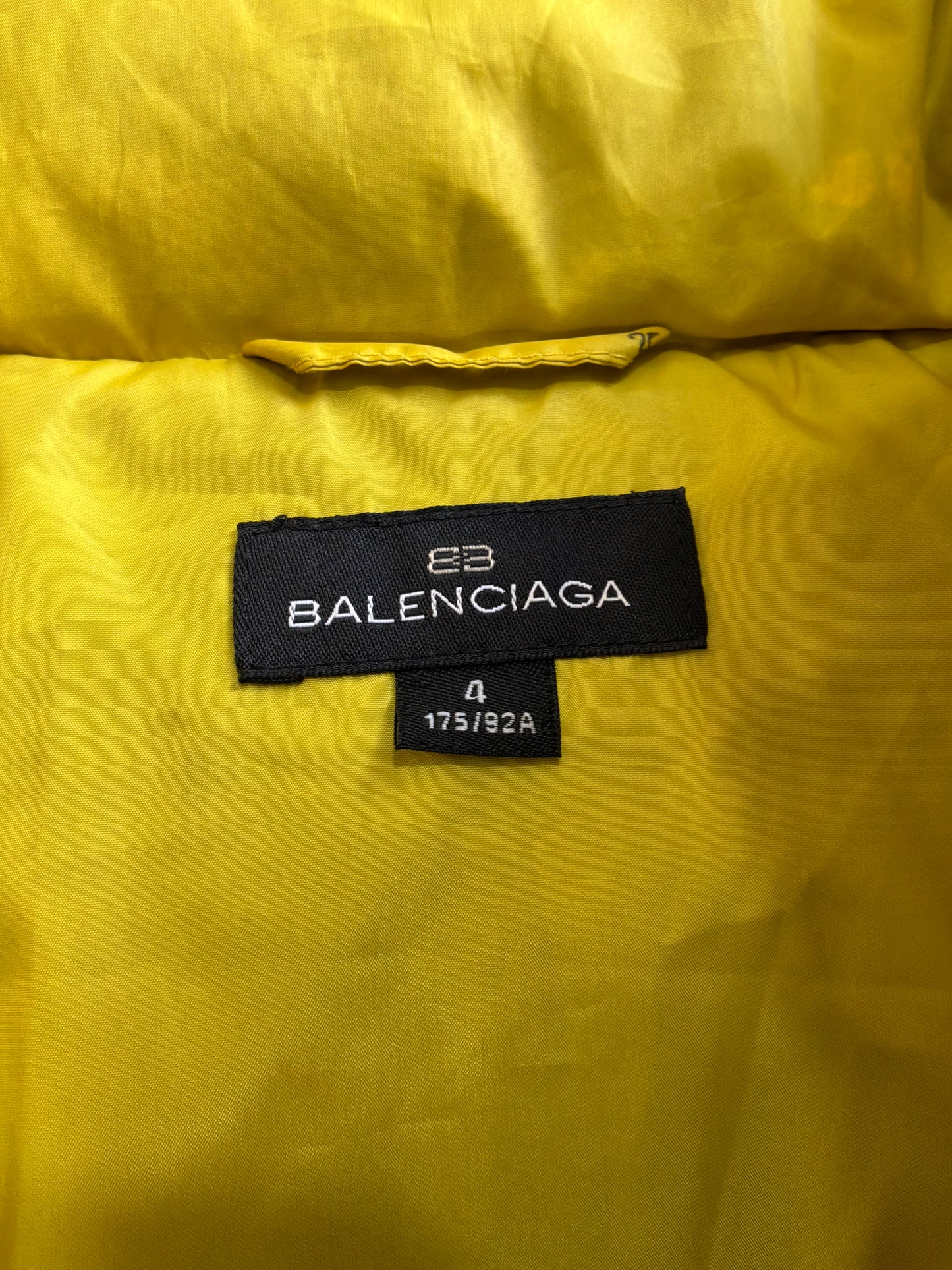 Balenciaga Vintage Yellow Puffer Jacket