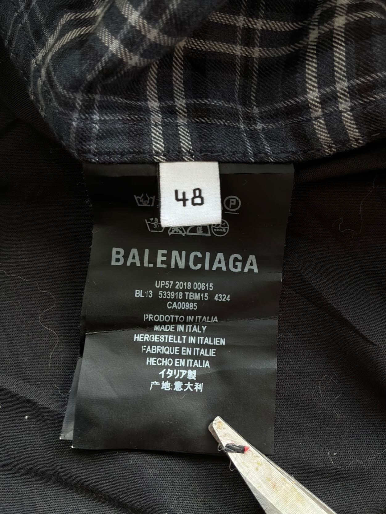 Balenciaga Patchwork Plaid Track Jacket