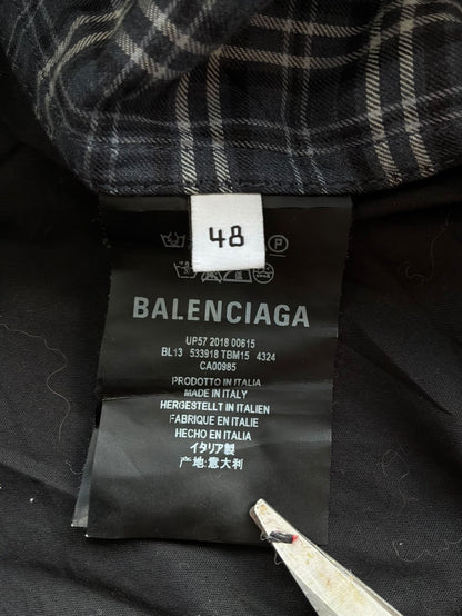 Balenciaga Patchwork Plaid Track Jacket