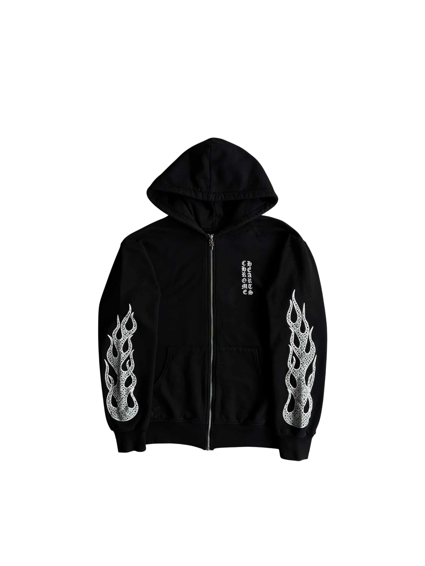 Chrome Hearts Flame Monogram Thermal Zip Hoodie