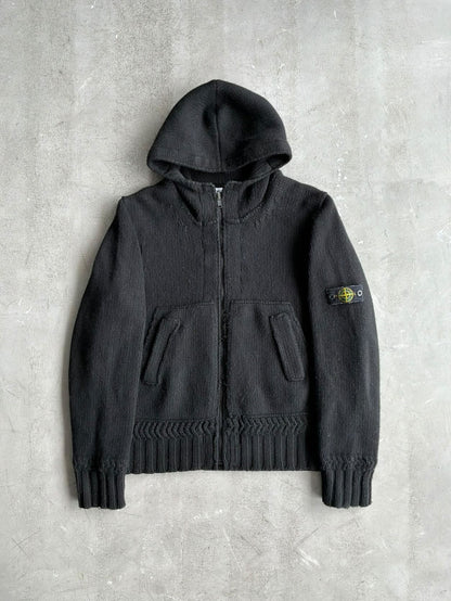 90s Stone Island Knit Zip Hoodie