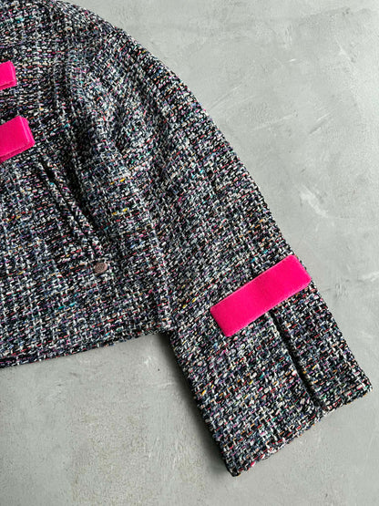 Chanel Multicolor Tweed Velcro Closure Jacket