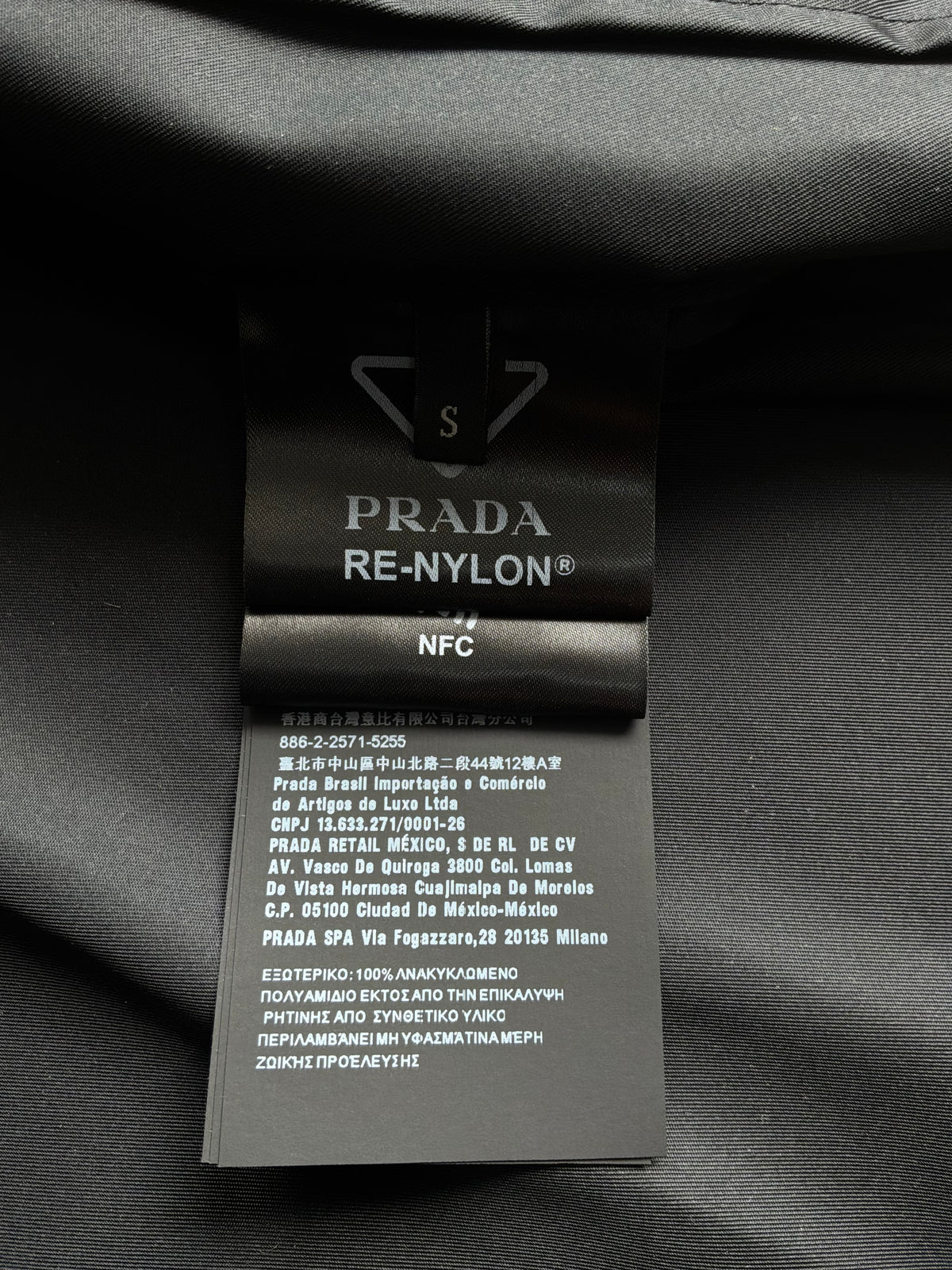 Prada Re-Nylon Chest Emblem Shirt