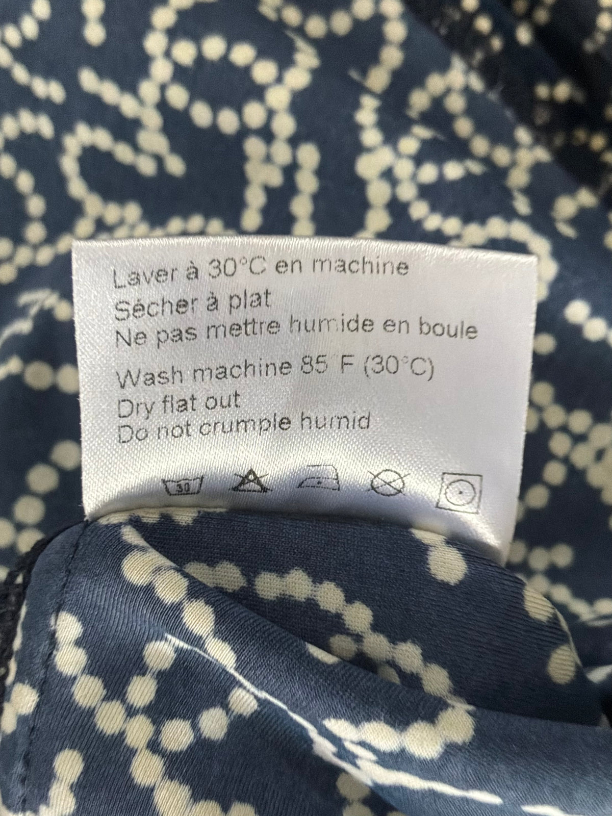 Chanel No. 5 All Over Print Velvet Top