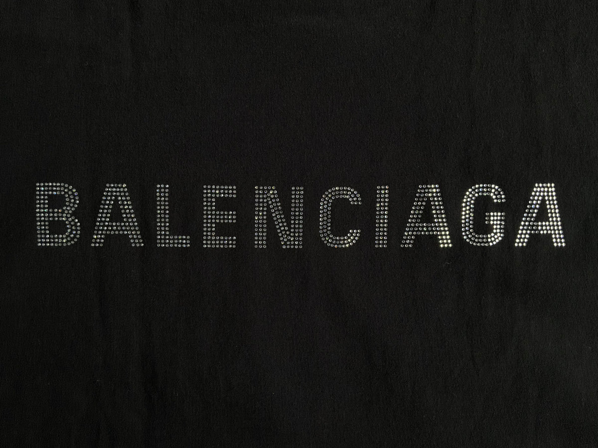 Balenciaga Swarovski Spellout Tee