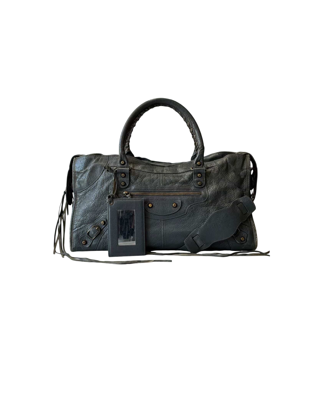 Balenciaga City Part Time Dark Gray Lambskin Bag