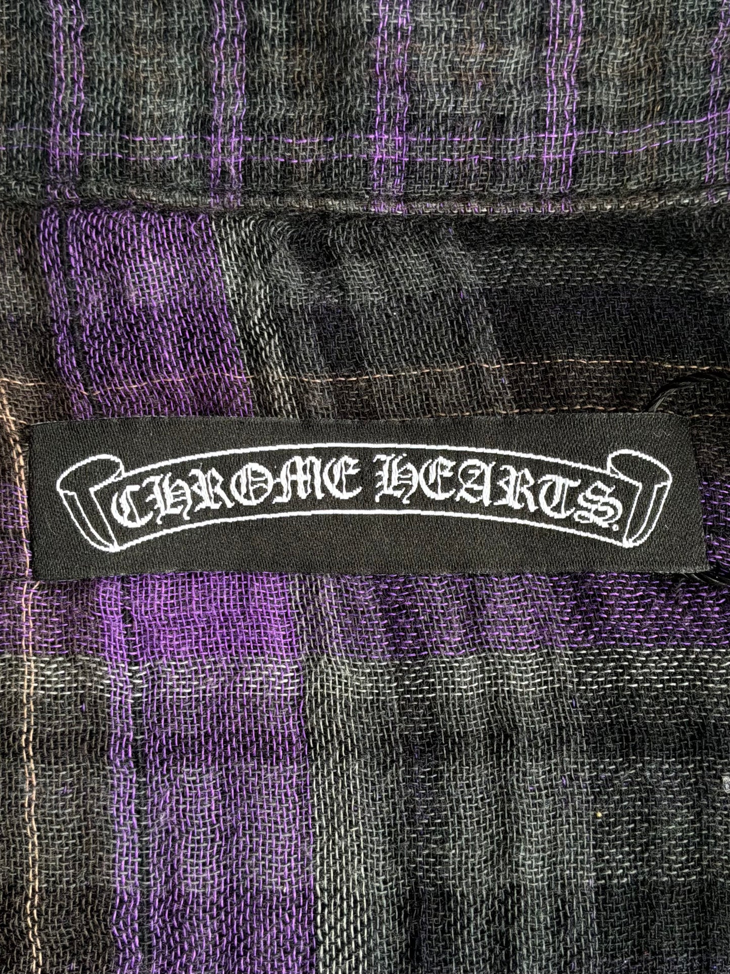 Vintage Chrome Hearts Fleur Cross Patch Flannel