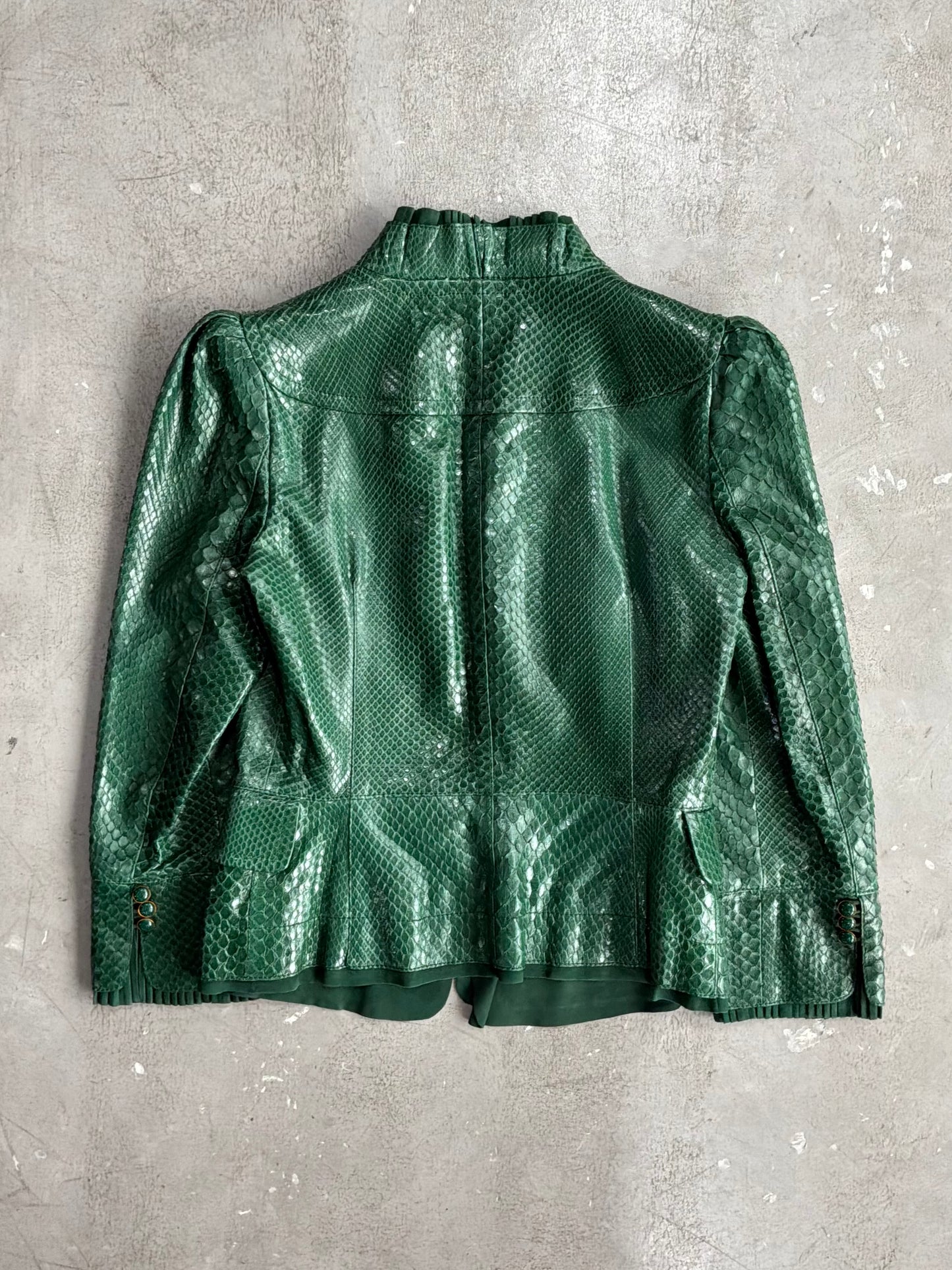 2006 Gucci Runway Python Leather Jacket