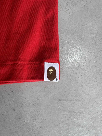 Bape Bicolor Motorsport Red tee