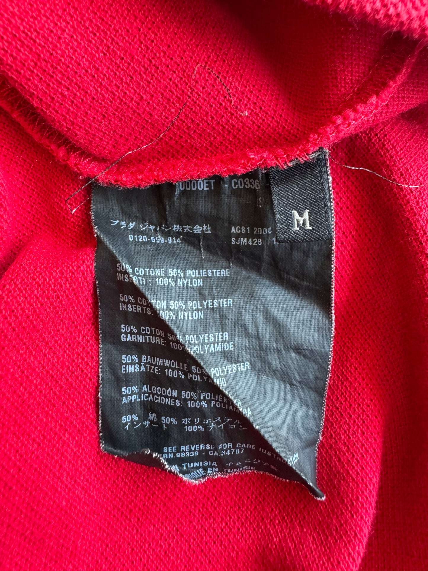 Vintage Prada Red Tab Polo Shirt