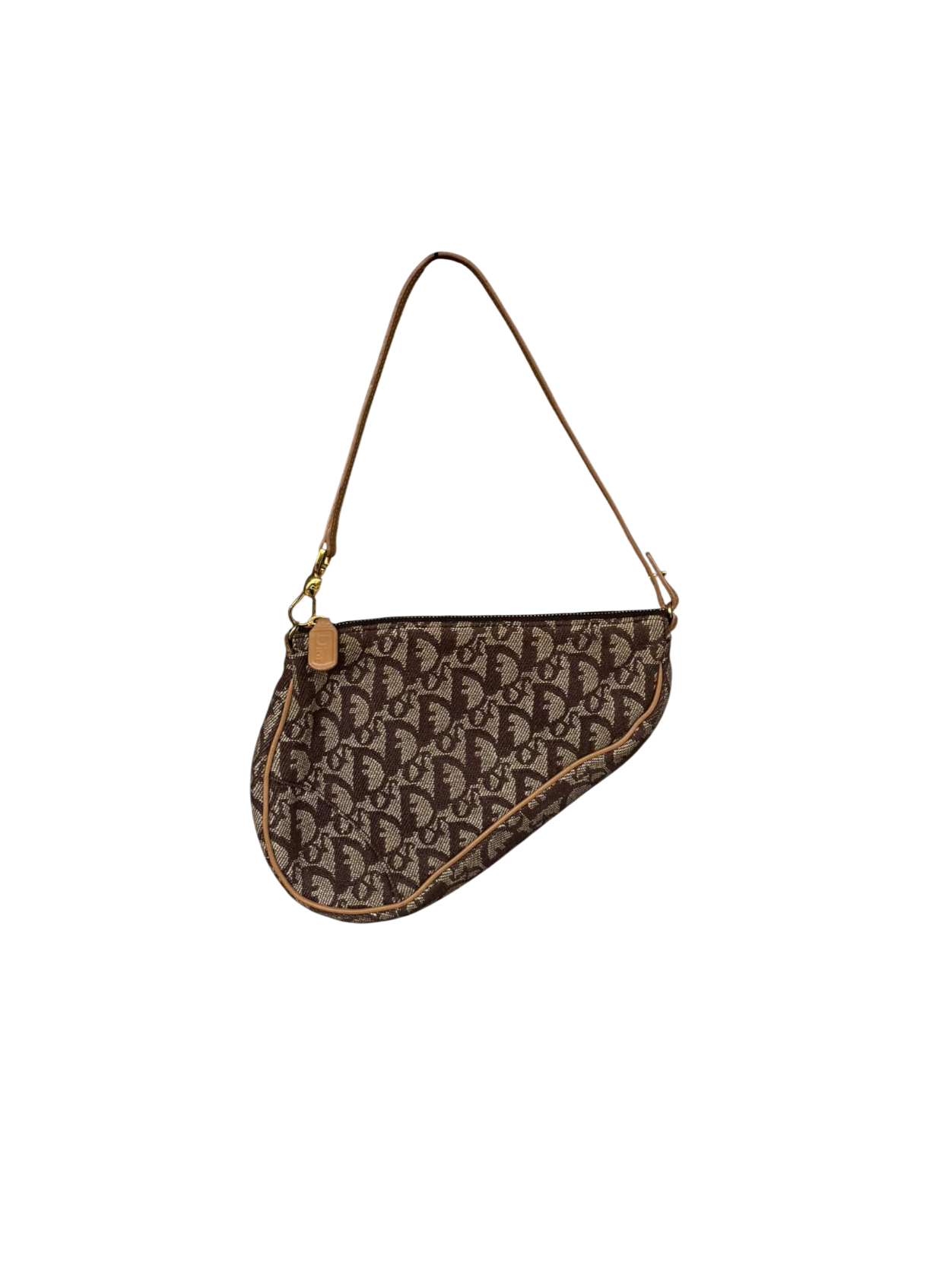 Dior Vintage Brown Oblique Saddle Bag