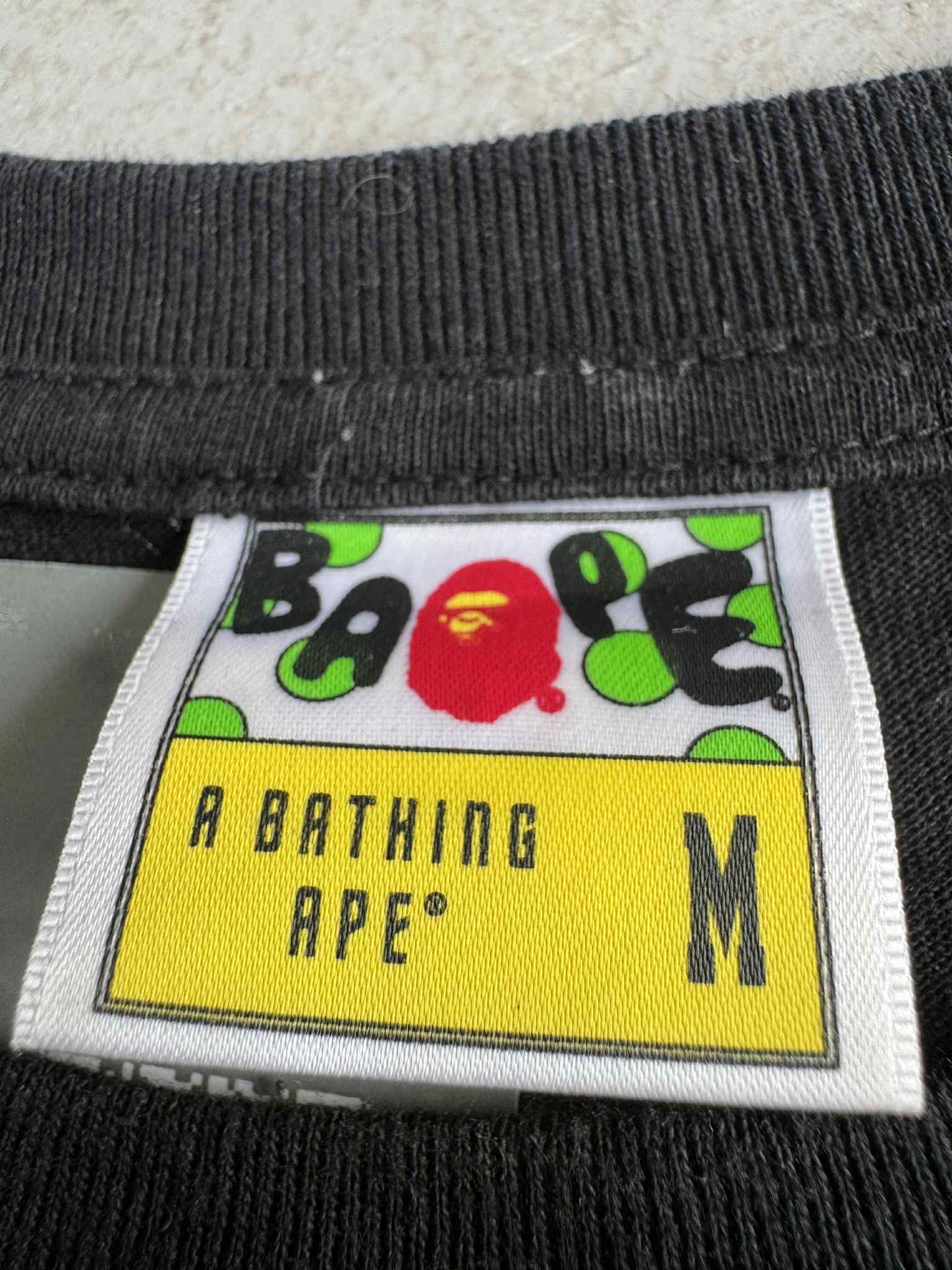 Bape College Fur Design Black Shirt