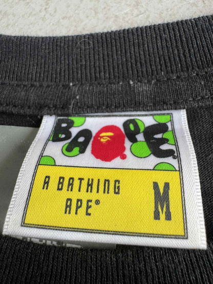 Bape College Fur Design Black Shirt