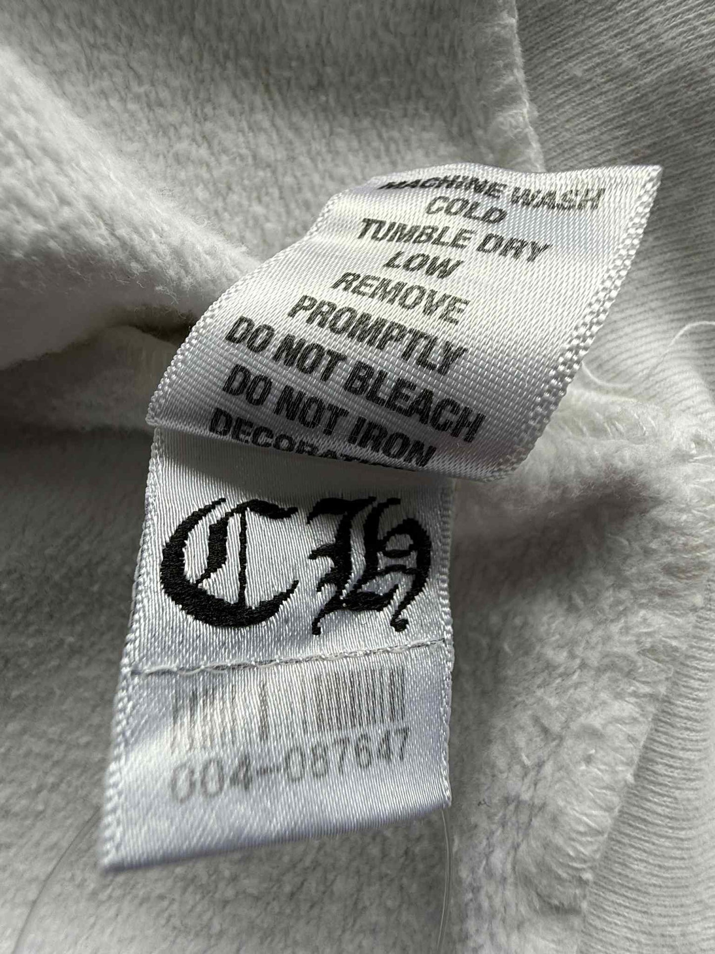 Chrome Hearts White Cross Zip Hoodie