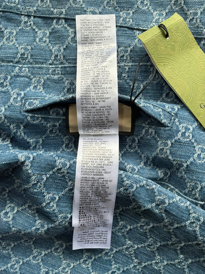 Gucci Monogram Metallic Reversible Denim Jacket