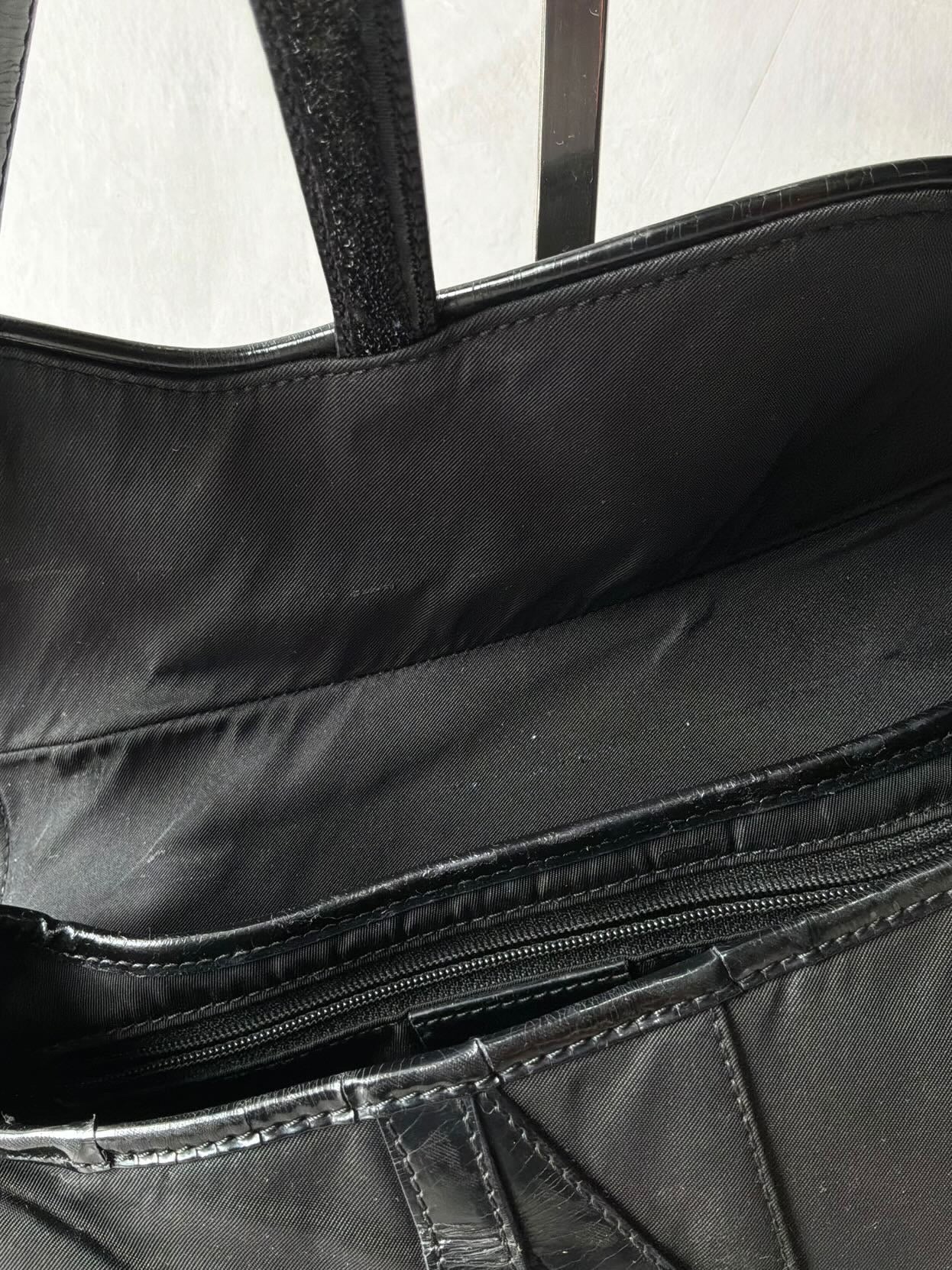 Dior Black Nylon Saddle Bag