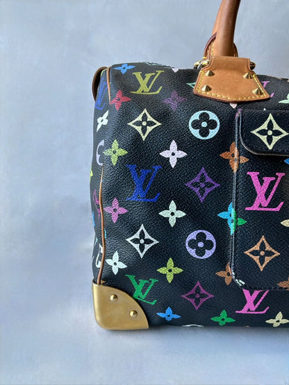 Louis Vuitton X Murakami Black Multicolor Speedy 30