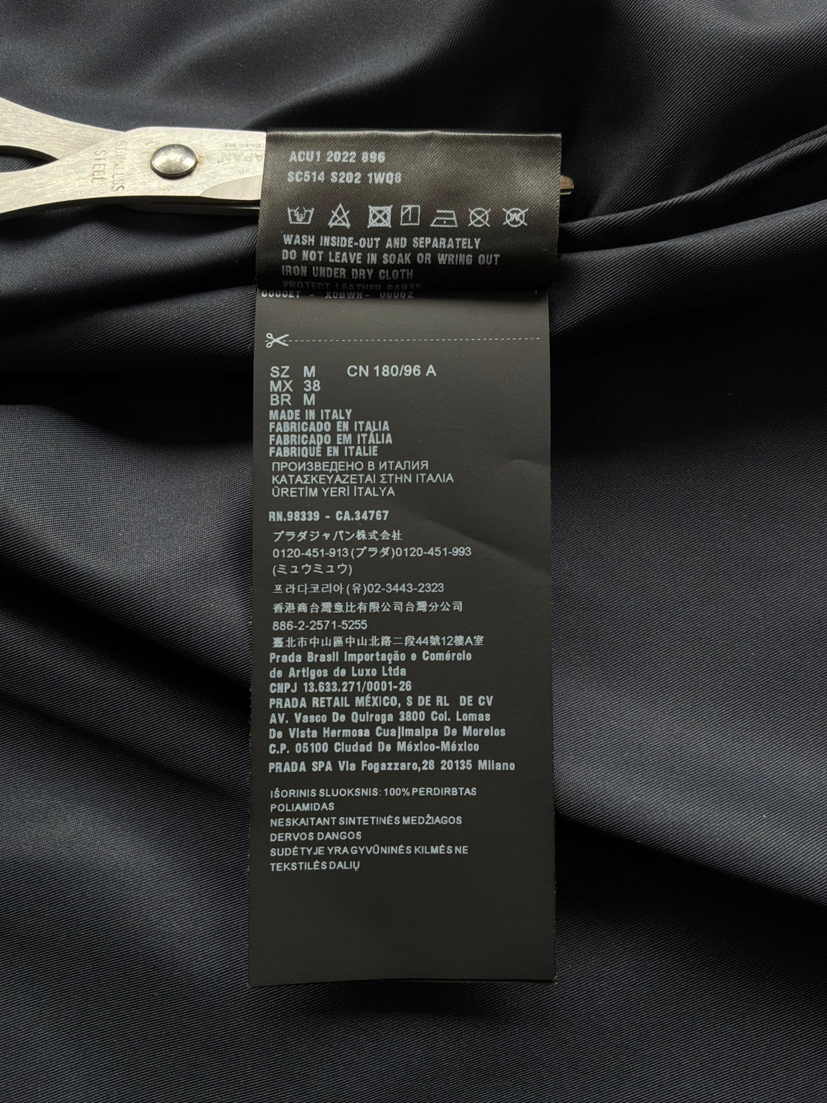 Prada Re-Nylon Chest Emblem Button Up Shirt