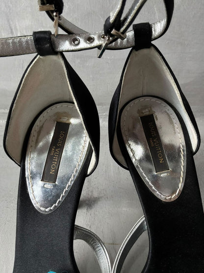 Louis Vuitton Satin Flower Sandals