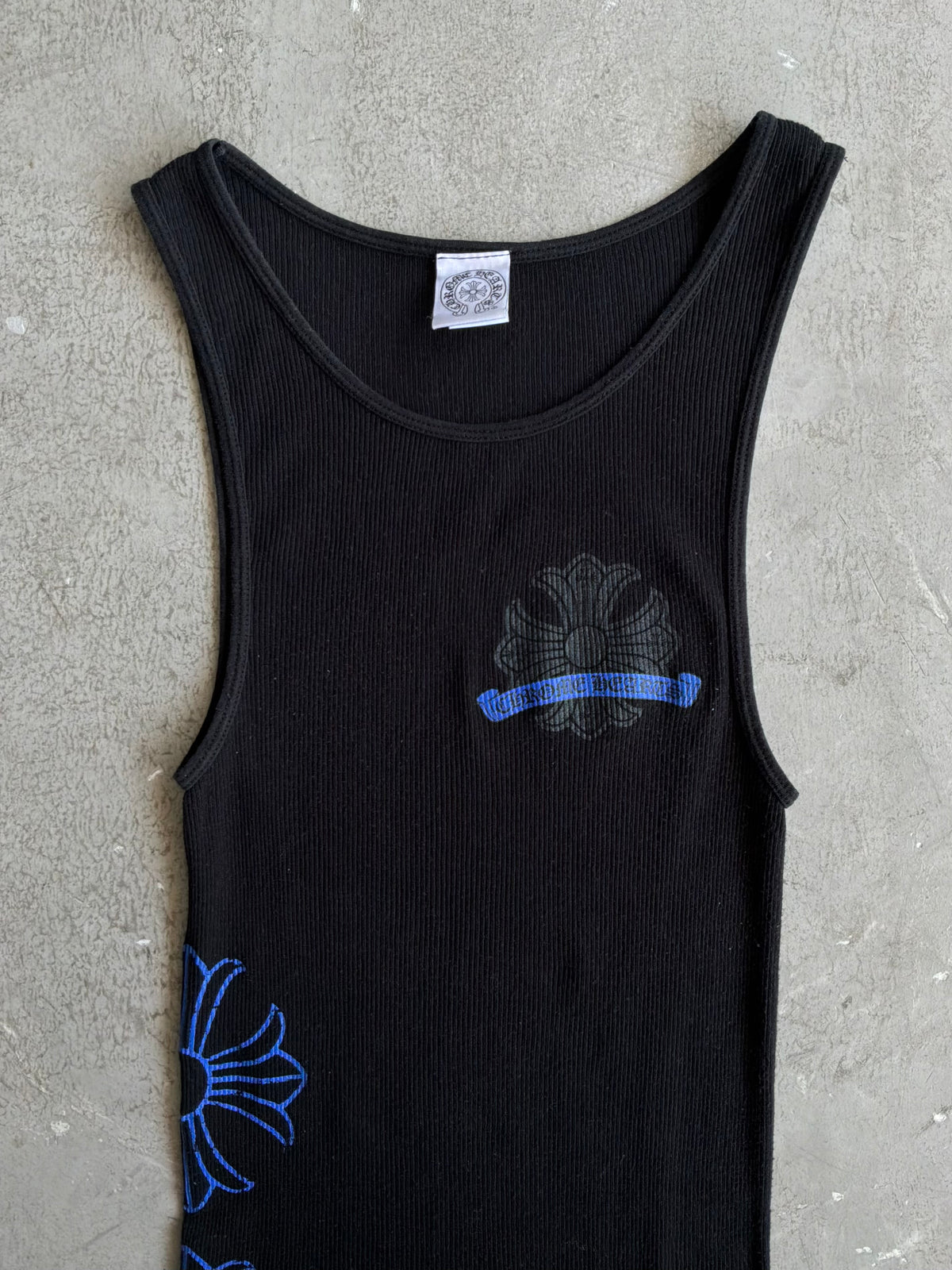 90s Chrome Hearts Blue Horseshoe Tanktop