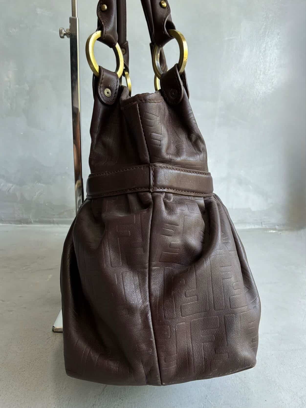 Fendi Leather Monogram Chef Bag