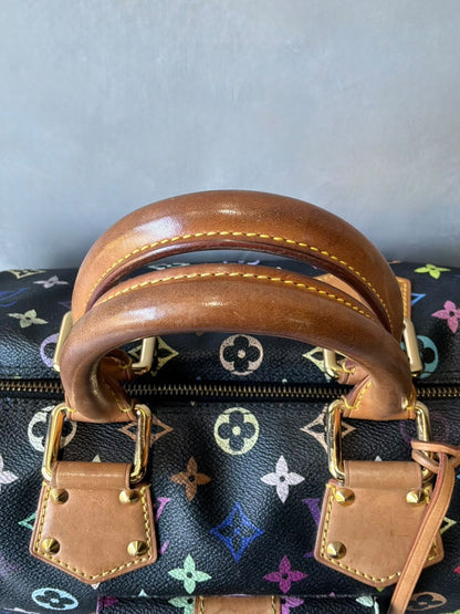 Louis Vuitton X Murakami Black Multicolor Speedy 30