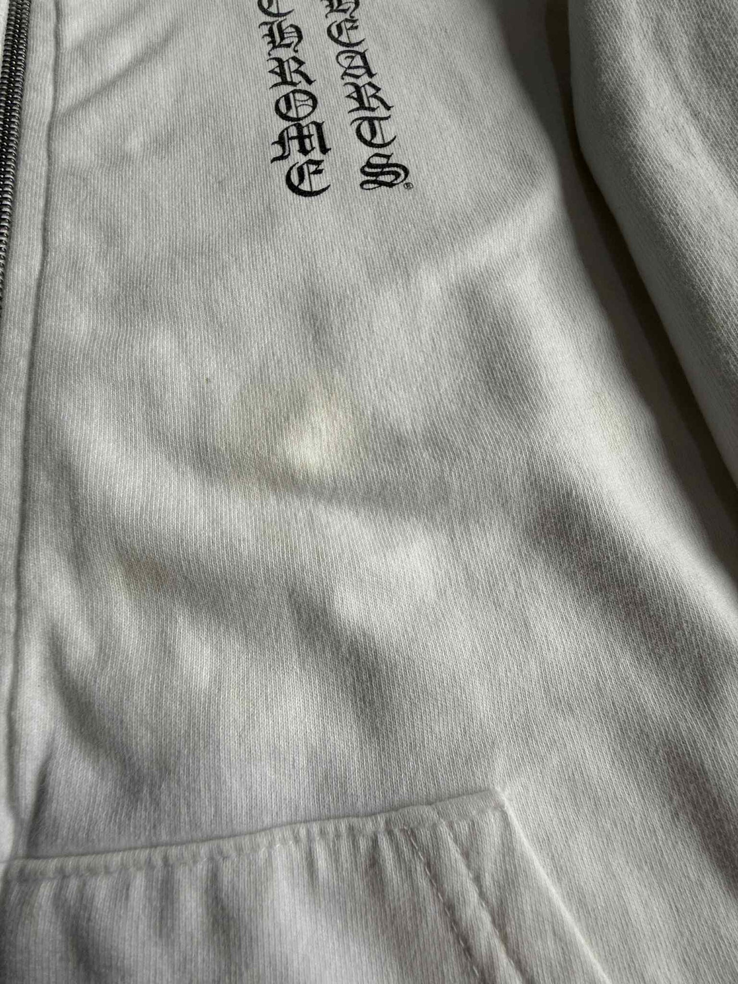Chrome Hearts White Cross Zip Hoodie