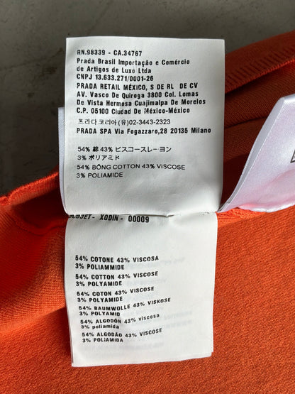 Prada Chest Logo Orange Tee